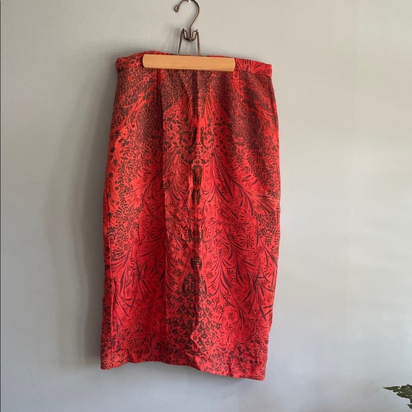 hungry palette Dresses & Skirts - Red Patterned Pencil Skirt